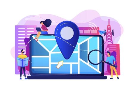 Digital GPS application for smartphones. Geotag sign on city map. Local search optimization, search engine targeting, local SEO strategy concept. Bright vibrant violet vector isolated illustration